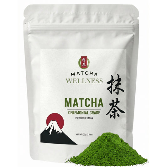 Japanese ceremonial grade matcha 100g refill bag by Matcha Wellness Australia