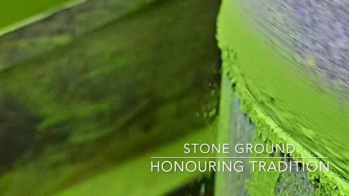 Load video: how matcha green tea powder is made from japan by matcha wellness australia
