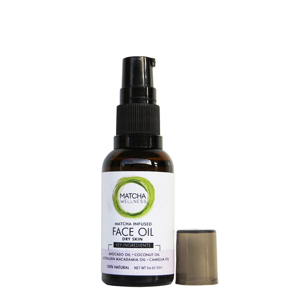 Matcha Infused FACE OIL (Dry Skin) - 30ml - Eco Heed Matcha Australia